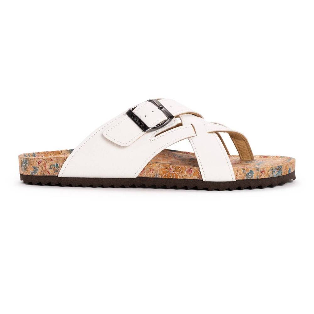 NEW MUK LUKS women's tanner terra turf sandal in white